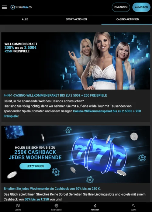 >Silverplay Casino Bonusangebote